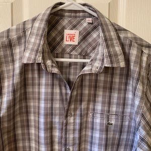 Lacoste Live! Men’s plaid shirt, 41, gently worn